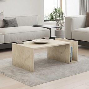 Τραπέζι σαλονιού Poko  σε όψη τραβερτίνας 86.8x50x32,4εκ
