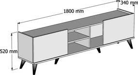 TV Stand Elegante 1310 Walnut