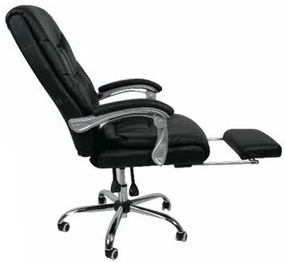 Καρέκλα γραφείου Mesa 313, Μαύρο, 112x65x78cm, 22 kg, Με μπράτσα, Με ρόδες, Μηχανισμός καρέκλας: Κλίση | Epipla1.gr