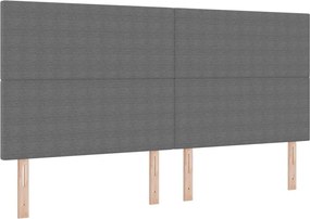 vidaXL LED Κρεβάτι με βάθρο Ανοιχτό Γκρι και Λευκό 200 x 200 cm