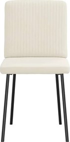 vidaXL Καρέκλες Τραπεζαρίας 6 τεμ. Κρεμ Βελούδινες