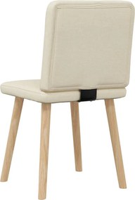 vidaXL Καρέκλες Τραπεζαρίας 2 τεμ. Κρεμ Υφασμάτινες