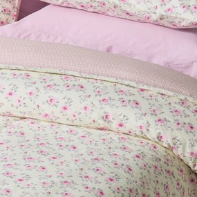 Φανελένια Σεντόνια Υπέρδιπλα (Σετ) Das Home Happy 9700 Ecru Pink