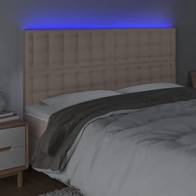 Κεφαλάρι Κρεβατιού LED Καπουτσίνο 160x5x118/128 εκ - Καφέ
