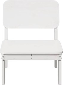 Καρέκλα κήπου vidaXL Λευκό 60x52,5x72 cm Ξύλο πεύκο μασίφ