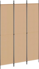 vidaXL 3-Panel Room Divider Μπεζ 150 x 220 cm Ύφασμα