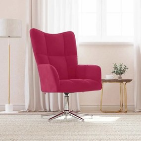 vidaXL Πολυθρόνα Relax Μπορντό Βελούδινη