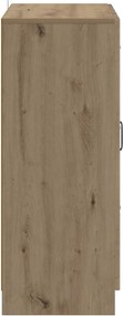 vidaXL Πλαϊνό γραφείο Artisan Δρυς 66 x 34,5 x 87 εκ.