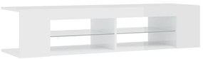 vidaXL Έπιπλο Τηλεόρασης με LED Γυαλιστερό Λευκό 135x39x30 εκ.