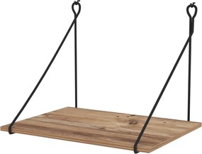 Γραφείο Καρυδί / Μαύρο PUBRI 70x50x50