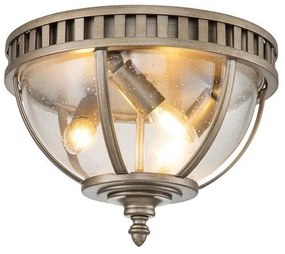 Πλαφονιέρα Φωτιστικό Οροφής 3xE14 IP44 Halleron Elstead Lighting KL-HALLERON-F-BU Μπρονζέ
