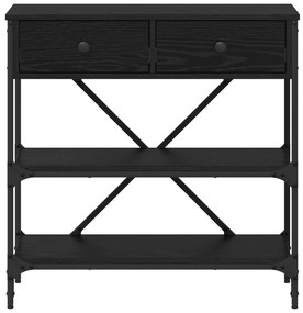 vidaXL Τραπέζι Κονσόλας Μαύρη Δρυός 75x34.5x75 εκ. Κατασκευασμένο από Ξύλο