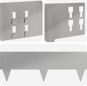 vidaXL Περίγραμμα γκαζόν 20 τμχ. 100 x 15 cm Γαλβανισμένος Χάλυβας