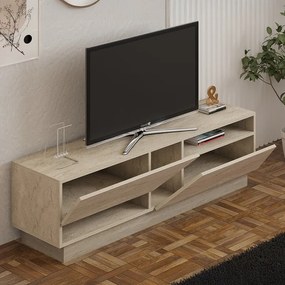 Έπιπλο τηλεόρασης Cogo pakoworld σε όψη τραβερτίνας 160x40x45εκ (1 τεμάχια)