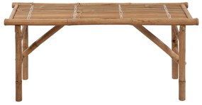 vidaXL Παγκάκι Κήπου Πτυσσόμενο 118 εκ. από Μπαμπού με Μαξιλάρι
