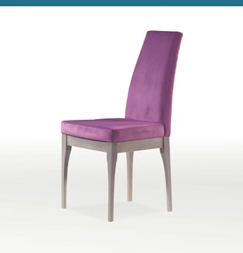 Ξύλινη-καστόρ καρέκλα Millies καφέ-μωβ 101x49x48x46cm, FAN1234