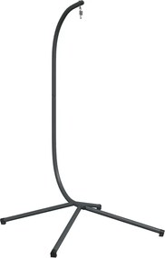 vidaXL Κρεμαστή Βάση Καρέκλας Αυγού χωρίς Καλάθι από Ανθρακί Ατσάλι