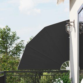 vidaXL Αδιάφανο σκίαστρο μπαλκονιού Ανθρακί 140 x 140 cm ύφασμα