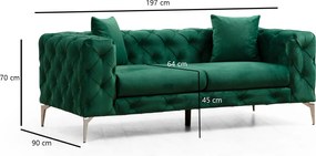 2-Seat Sofa Como - Green Green