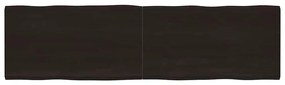 vidaXL Επιφ Τραπεζιού Αν Καφέ 220x60x(2-6)εκ.Ακατέργ. Μασίφ Ξύλο Δρυός