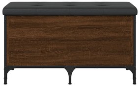 vidaXL Παγκάκι Αποθήκευσης Καφέ Δρυς 82x42x45 εκ. από Επεξ. Ξύλο