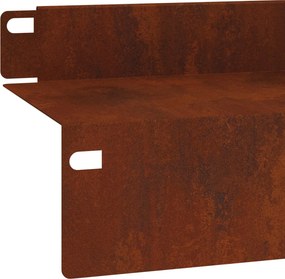 vidaXL Περίγραμμα γκαζόν 20 τμχ. 100 x 10 x 8 εκ Ατσάλι Σκ rusty