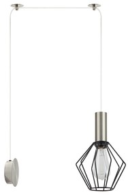 SE21-NM-4-NM1W-GR1 ADEPT TUBE Nickel Matt Wall Lamp Black Metal Grid+