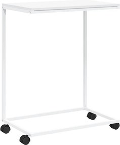 vidaXL Βοηθητικό Τραπέζι με Ρόδες Λευκό 55 x 35 x 70 εκ. Επεξ. Ξύλο