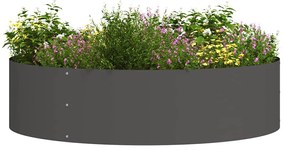 vidaXL Ζαρντινιέρες κήπου 5 pcs Μαύρο 80 x 80 x 20 cm Ατσάλι