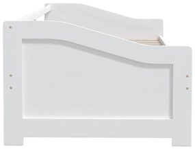 Καναπές Κρεβάτι 3 Θέσεων Λευκός 90x200 εκ από Μασίφ Ξύλο Πεύκου - Λευκό