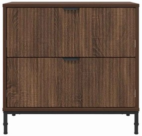 vidaXL Κομοδίνο Καφέ δρυς 63.5 x 36 x 61 εκ Επεξεργασμένο ξύλο