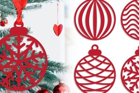 Intra απο ξύλο plywood 3mm-4mm πάχος Χριστουγεννιάτικη διακόσμηση με μπάλα με λέιζερ Δίασταση 30x20 cm INTRAFABR-39520032