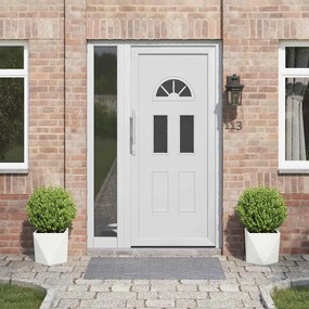 vidaXL Γλάστρα 2 pcs Λευκό 30 x 30 x 30 cm Ατσάλι