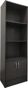Βιβλιοθήκη Tekaro pakoworld σε ανθρακί απόχρωση 57x33x180εκ