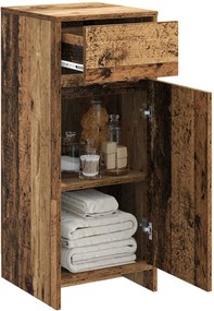 vidaXL Ντουλάπι Μπάνιου Παλαιωμένο ξύλο 35 x 36,5 x 85 εκ.