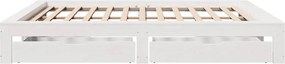 vidaXL Σκελετός Κρεβ. Χωρίς Στρώμα Λευκό 180x200 εκ Μασίφ Πεύκο