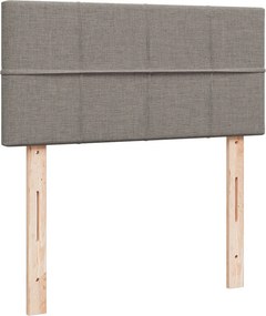 vidaXL Κρεβάτι Boxspring με Στρώμα Taupe 100 x 200 εκ. Υφασμάτινο