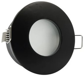 Χωνευτό Σποτ Οροφής Μεταλλικό IP44 GU10 Μπάνιου Inlight-Χ0008-BL-Μαύρο Χ0008-BL