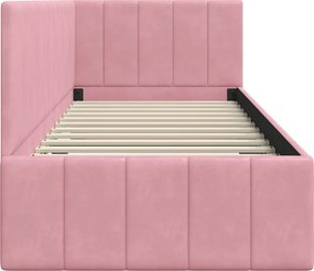 vidaXL Κρεβάτι Γωνίας Ροζ 80 x 200 cm Βελούδο