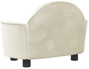 vidaXL Κρεβάτι Σκύλου Κρεμ 66 x 40 x 45 εκ. Βελούδινο