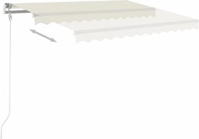 vidaXL Τέντα Συρόμενη Αυτόματη Κρεμ 350 x 250 εκ.