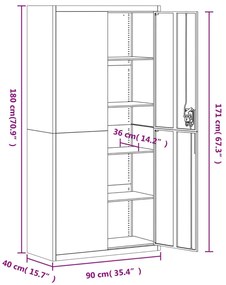 ΑΡΧΕΙΟΘΗΚΗ ΑΝΘΡΑΚΙ 90 X 40 X 180 ΕΚ. ΑΤΣΑΛΙΝΗ 339755