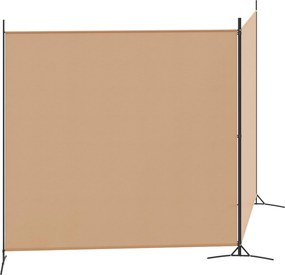vidaXL Δίαυλος Δωματίου 2 Πάνελ Μπεζ 348 x 180 cm Ύφασμα