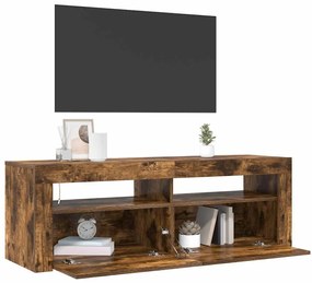 vidaXL Έπιπλο Τηλεόρασης με LED Καπνιστή Δρυς 120 x 35 x 40 εκ.
