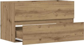 vidaXL Ντουλάπι Νιπτήρα Αρτισιανή Δρυς 90x38,5x45εκ Επεξεργασμένο Ξύλο