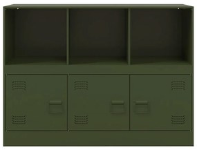 vidaXL Ντουλάπι Πράσινο Λαδί 99x39x73 εκ. από Ατσάλι