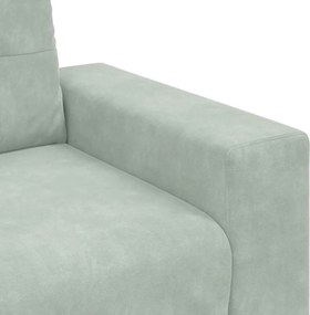 vidaXL Πολυθρόνα Ανοιχτό Γκρι Βελούδινη 100 x 78 x 80 εκ.