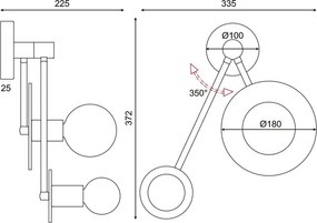 Απλίκα Dot περιστρεφόμενη-Λευκό