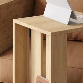Τραπεζάκι βοηθητικό Edi Megapap χρώμα sapphire oak 37x45x60εκ.