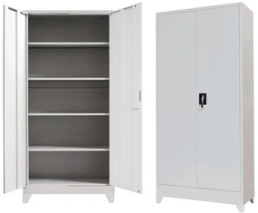 Ντουλάπα Urgen Μεταλλική Ανοιχτό γκρί 90x40x190 εκ. 90x40x190 εκ.